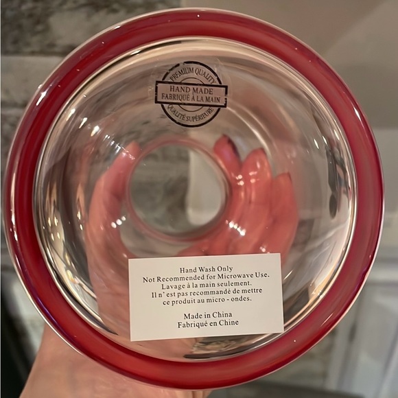 NWT Pink Glass Carafe with Cup. No Box - Picture 3 of 3